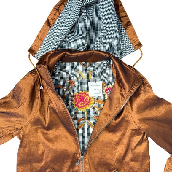 Mycra Pac Copper Metallic Full Zip Water Resistant Jacket sz 0 P Petite NEW Tags - Picture 7 of 16